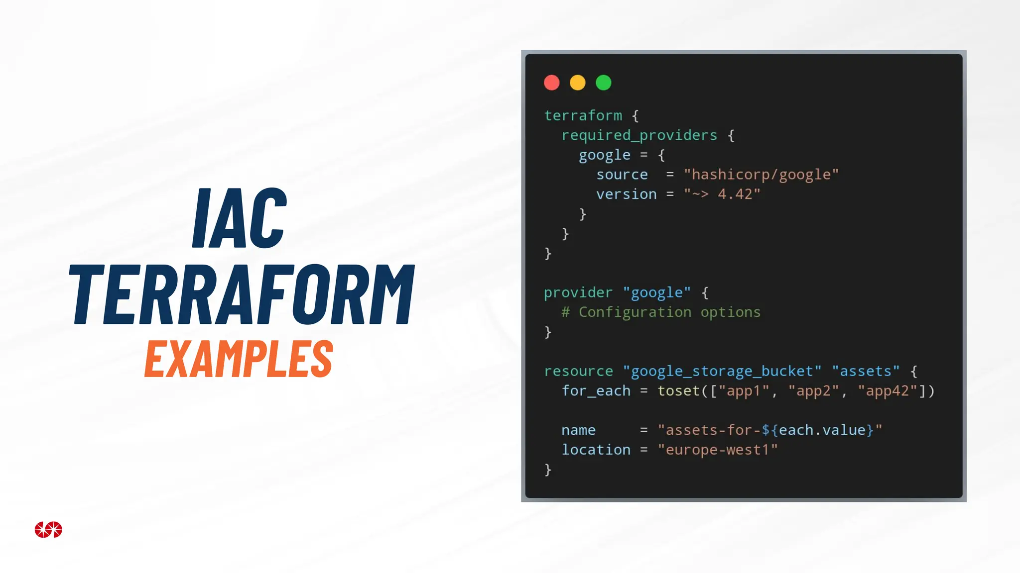 IaC & PLATFORM ENGINEERING
IAC
TERRAFORM
EXAMPLES
 