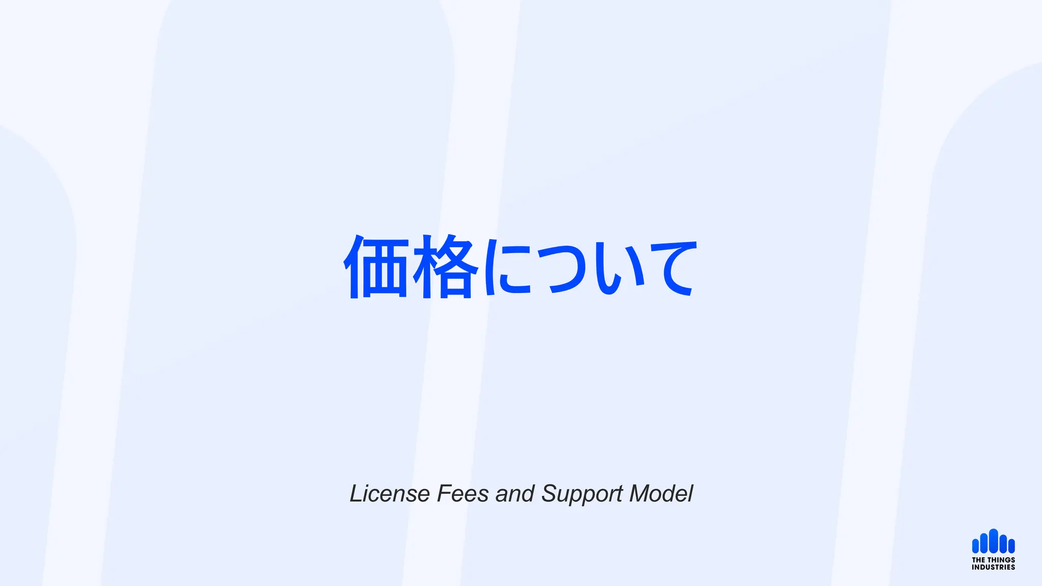 価格について
License Fees and Support Model
 