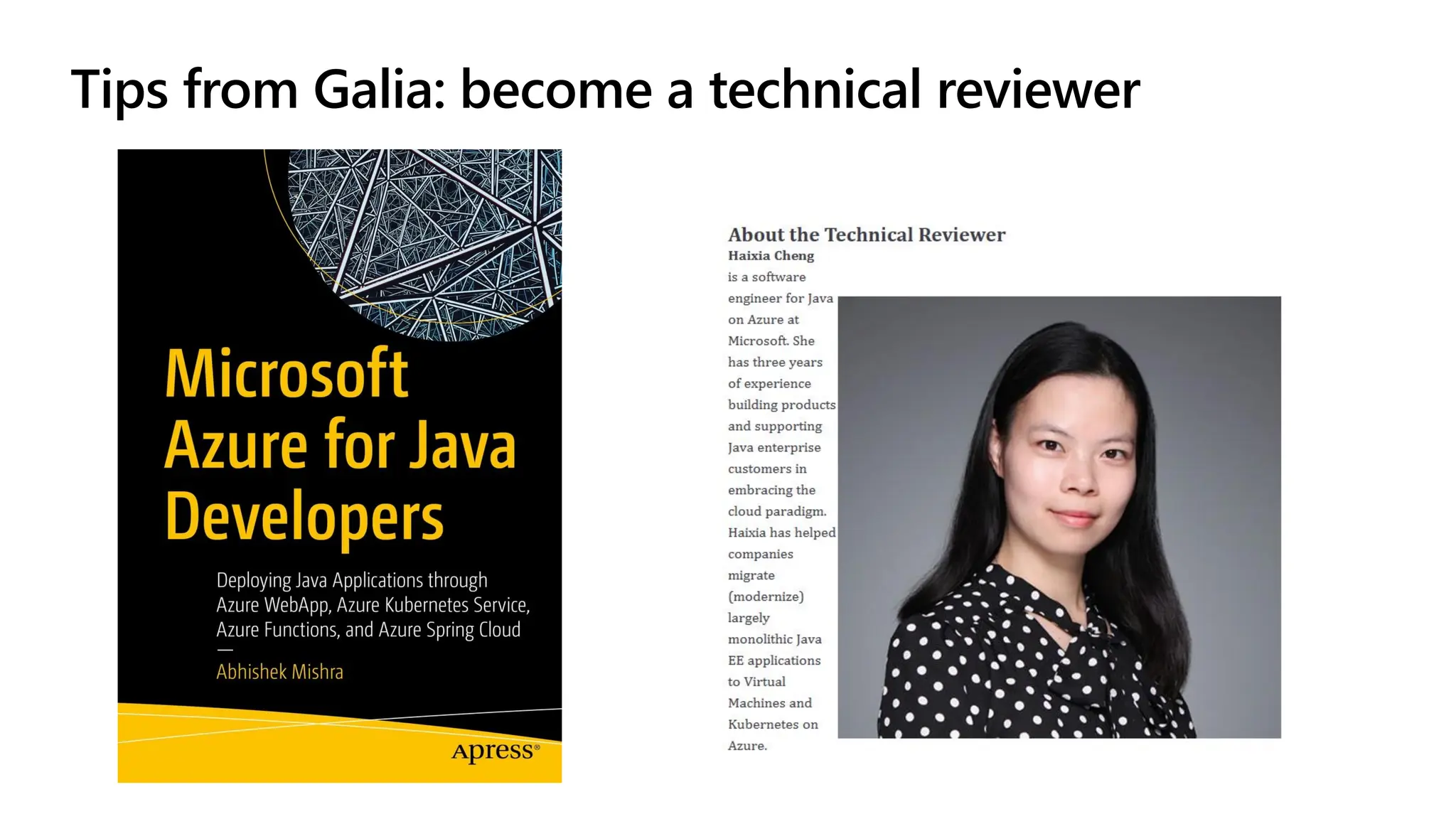 Tips from Galia: become a technical reviewer
 