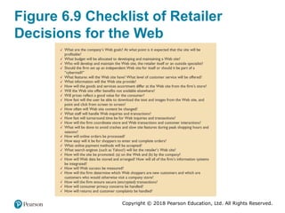 Copyright © 2018 Pearson Education, Ltd. All Rights Reserved.
Figure 6.9 Checklist of Retailer
Decisions for the Web
 