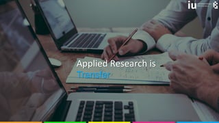 © impatrickt 4 3
Applied Research is
Transfer
 