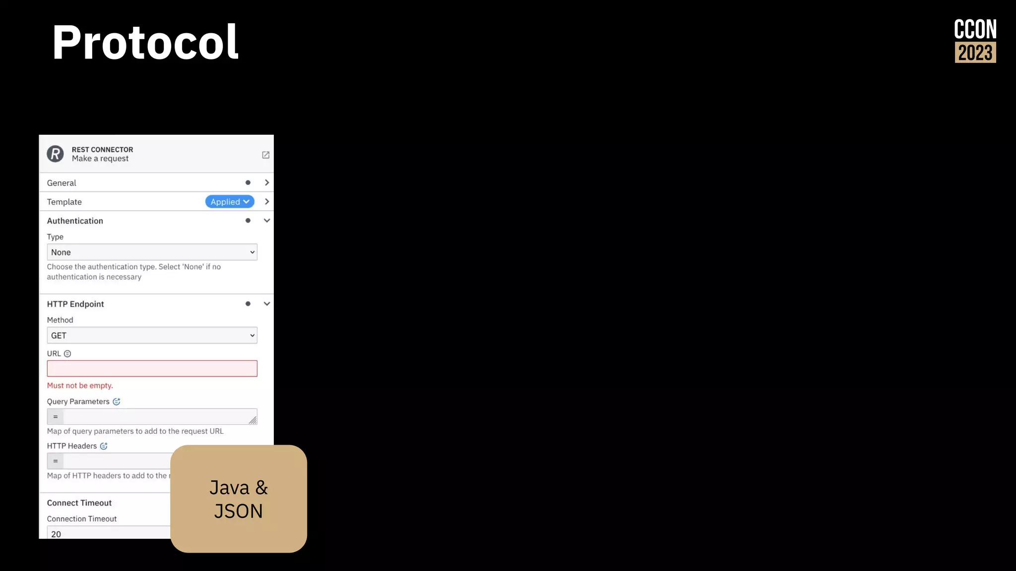 Protocol
Java &
JSON
 