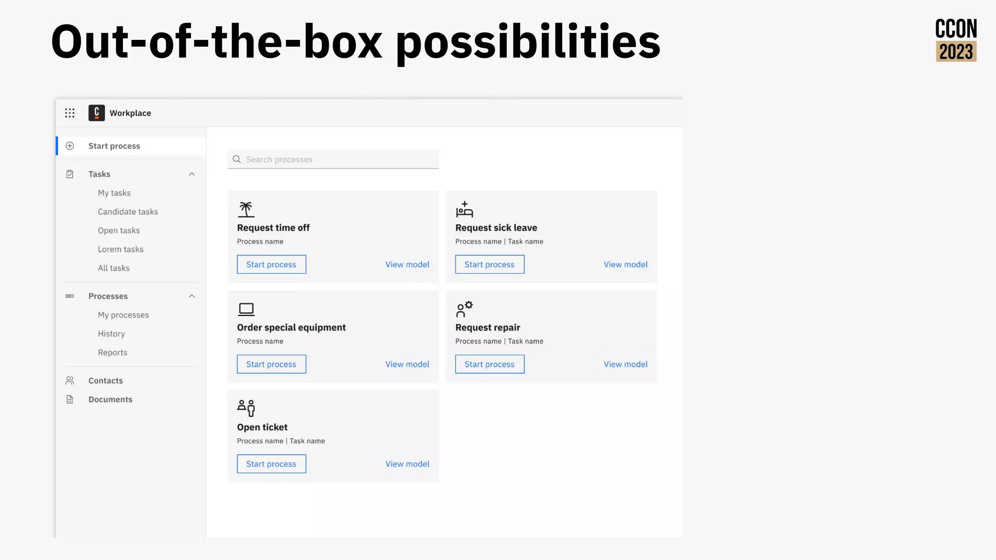 Out-of-the-box possibilities
 