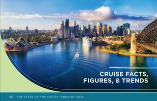 T H E S TAT E O F T H E C R U I S E I N D U S T R Y 2 0 2 3
2 2
CRUISE FACTS,
FIGURES, & TRENDS
 