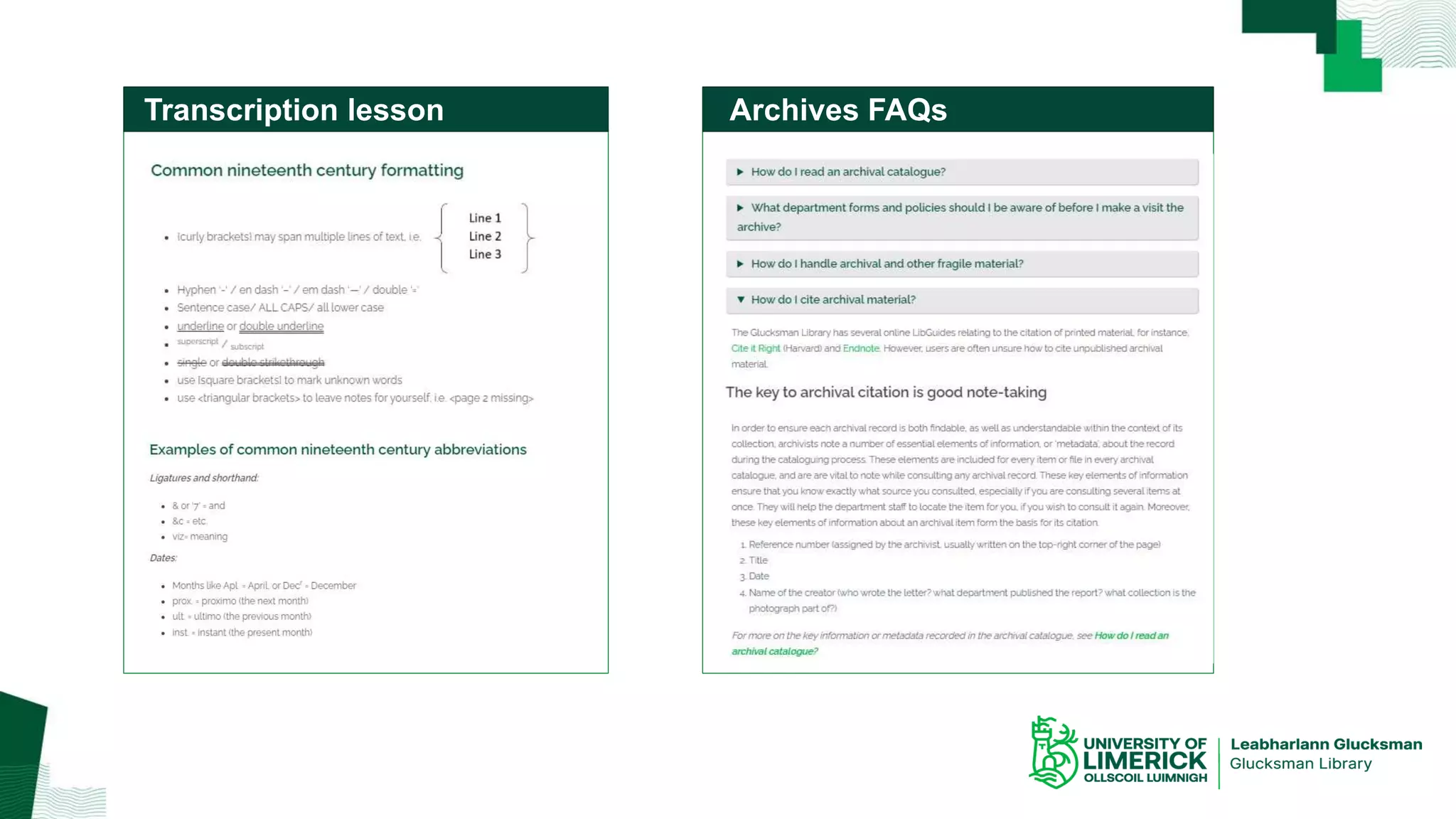 Transcription lesson Archives FAQs