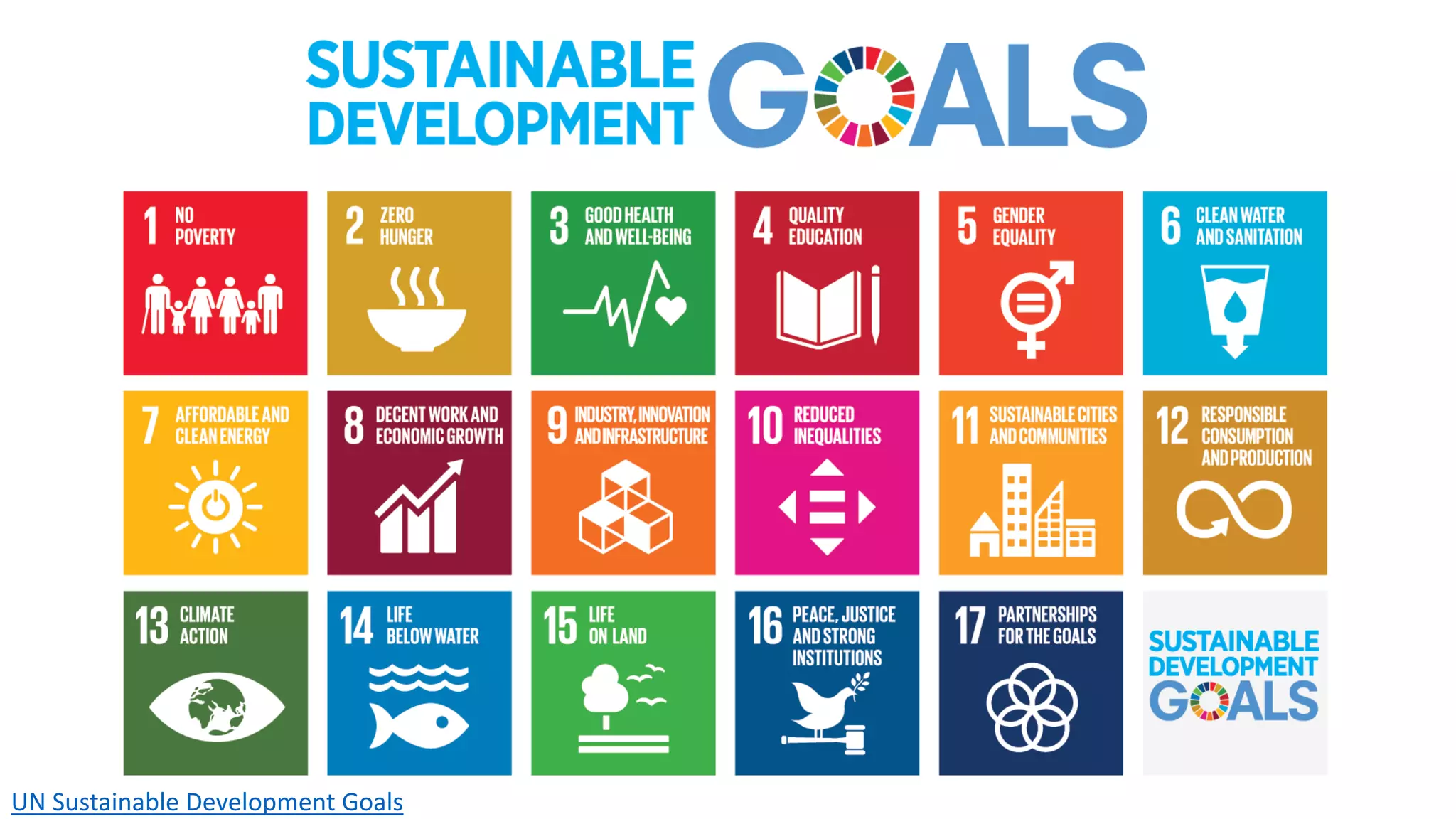 UN Sustainable Development Goals
 