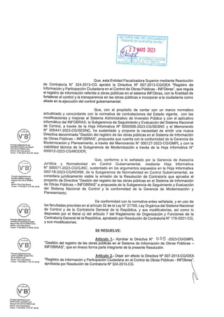2023 DIRECTIVA 005 GESTIÓN REGISTRO DE INFOBRAS.pdf