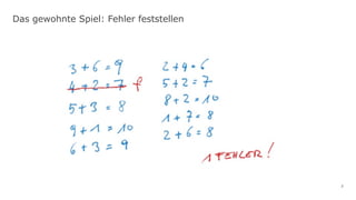 3
Das gewohnte Spiel: Fehler feststellen
 