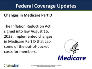 Part 1 2023 Federal Coverage Updates | PPT