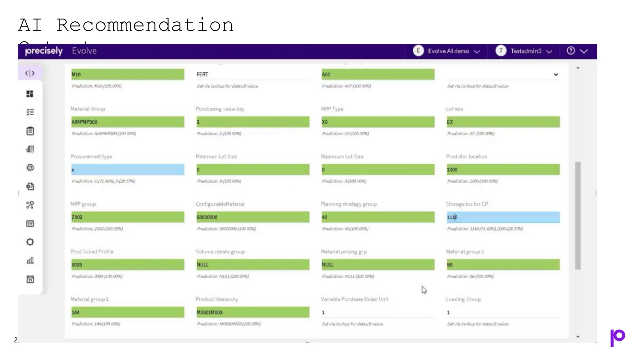 Presentation name
AI Recommendation
Output
24
 