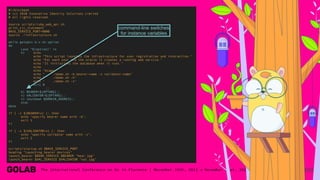 105
#!/bin/bash
# (c) 2018 Innovative Identity Solutions Limited
# all rights reserved
source scripts/ruby_web_api.sh
print_cic_statement
BASE_SERVICE_PORT=9000
source ./infrastructure.sh
while getopts b:v:sh option
do
case "${option}" in
h) echo
echo "This script launches the infrastructure for user registration and interaction."
echo "For each user and the oracle it creates a running web service."
echo "It initialises the database when it runs."
echo
echo "Usage:"
echo " ./demo.sh -b bearer-name -v validator-name"
echo " ./demo.sh -h"
echo " ./demo.sh -s"
exit 0
;;
b) BEARER=${OPTARG};;
v) VALIDATOR=${OPTARG};;
s) shutdown $DOMAIN_ADDRESS;;
esac
done
if [ -z ${BEARER+x} ]; then
echo "specify bearer name with -b";
exit 1
fi
if [ -z ${VALIDATOR+x} ]; then
echo "specify validator name with -v";
exit 2
fi
scripts/startup.sh $BASE_SERVICE_PORT
heading "Launching bearer devices"
launch_bearer $BEAR_SERVICE $BEARER "bear.jpg"
launch_bearer $VAL_SERVICE $VALIDATOR "val.jpg"
command-line switches
for instance variables
 