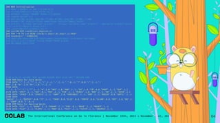 64
100 REM Initialisation
110 MODE 2:BORDER 13:INK 1,0:INK 0,13
120 forth$=CHR$(12)+"Fred Forth V1.1"
130 OPENOUT "dummy":MEMORY HIMEM-1:CLOSEOUT
140 temp=0:DEFINT a-z
150 DIM w$(130),p(130),beg(40),ff(40),df(40),loop(40),ll(40),li(40)
160 er$(0)="OK":er$(1)="Stack Underflow":er$(2)="Empty Stack"
170 er$(3)=" already defined":er$(4)=" - Illegal variable name":er$(5)=" - Bad Word":er$(6)="Stack
Full":er$(7)="Return Stack Full"
180 spmax=100:DIM s(spmax):sp=-1
190 cvn=58:DIM cvoc$(cvn),dsp(cvn,1)
200 FOR i=0 TO cvn:READ cvoc$(i),dsp(i,0),dsp(i,1):NEXT
210 cvoc$(5)="."+CHR$(34)
220 umax=100:vmax=100:DIM uvoc$(umax),uvex$(umax),var$(vmax),var(vmax)
230 uvn=-1:vrn=-1:PRINT forth$:PRINT:PRINT er$(0)
240 ON ERROR GOTO 2530
2530 er=6:IF sp>100 THEN sp=100:RESUME NEXT ELSE w$="":RESUME 690
2540 REM Data for Core Words
2550 DATA "!",2,-2,"*",2,-1,"+",2,-1,"-",2,-1,".",0,-1,"?",0,0,"/",2,-1,"/
MOD",2,0,"0<",1,0,"0=",1,0,"<",2,-1
2560 DATA
"=",2,-1,">",2,-1,"?",1,-1,"@",1,0,"ABS",1,0,"AND",2,-1,"C@",1,0,"CR",0,0,"DROP",1,-1,"DUP",1,1
2570 DATA "EMIT",1,-1,"KEY",0,1,"MAX",2,-1,"MIN",2,-1,"MINUS",1,0,"MOD",2,-1,"OR",2,-1,"OVER",2,1
2580 DATA "SPACE",0,0,"SPACES",1,-1,"SWAP",2,0,"VARIABLE",1,-1,"XOR",2,-1,"BEGIN",0,0,"UNTIL",1,-1
2590 DATA
"WHILE",1,-1,"REPEAT",0,0,"IF",1,-1,"THEN",0,0,"ELSE",0,0,"FORTH",0,0,"CLEAR",0,0,"ROT",3,0,"DO",2,
-2,"LOOP",0,0,"I",0,+1
2600 REM Data for Amstrad Words
2610 DATA "CLG",1,-1,"DRAW",2,-2,"DRAWR",2,-2,"FRE",0,1,"MOVE",2,-2,"MOVER",2,-2
2620 DATA "PLOT",2,-2,"PLOTR",2,-2,"RND",0,1,"TEST",2,-1,"TESTR",2,-1,"GRAPEN",1,-1
 