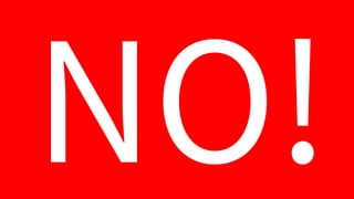 TRANSFORMING INTO SUSTAINABLE EXCELLENCE
NO!
 