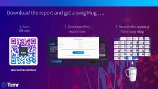Download the report and get a swig Mug ….
1. Scan
QR code
2. Download the
report now
3. Receive the report &
Tamr swig mug...