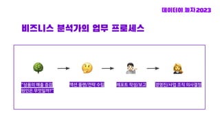 비즈니스 분석가의 업무 프로세스
 