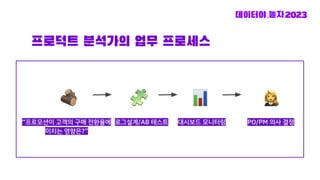프로덕트 분석가의 업무 프로세스
 