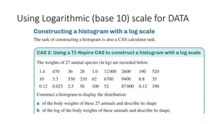 Using Logarithmic (base 10) scale for DATA
 
