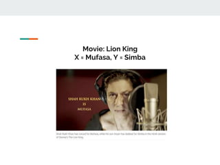 Movie: Lion King
X = Mufasa, Y = Simba
 