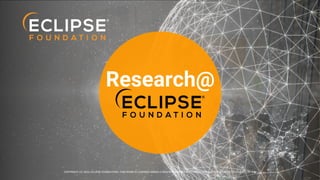 COPYRIGHT (C) 2024, ECLIPSE FOUNDATION | THIS WORK IS LICENSED UNDER A CREATIVE COMMONS ATTRIBUTION 4.0 INTERNATIONAL LICENSE (CC BY 4.0)
Research@
COPYRIGHT (C) 2024, ECLIPSE FOUNDATION | THIS WORK IS LICENSED UNDER A CREATIVE COMMONS ATTRIBUTION 4.0 INTERNATIONAL LICENSE (CC BY 4.0)
 