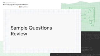 Sample Questions
Review
 