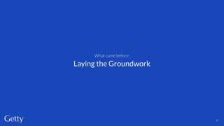 What came before:
Laying the Groundwork
11
 