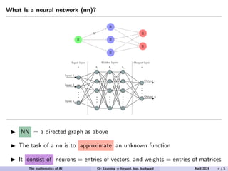 Neural Network Math Example The mathematics of AI (machine learning mathematically) | PDF
