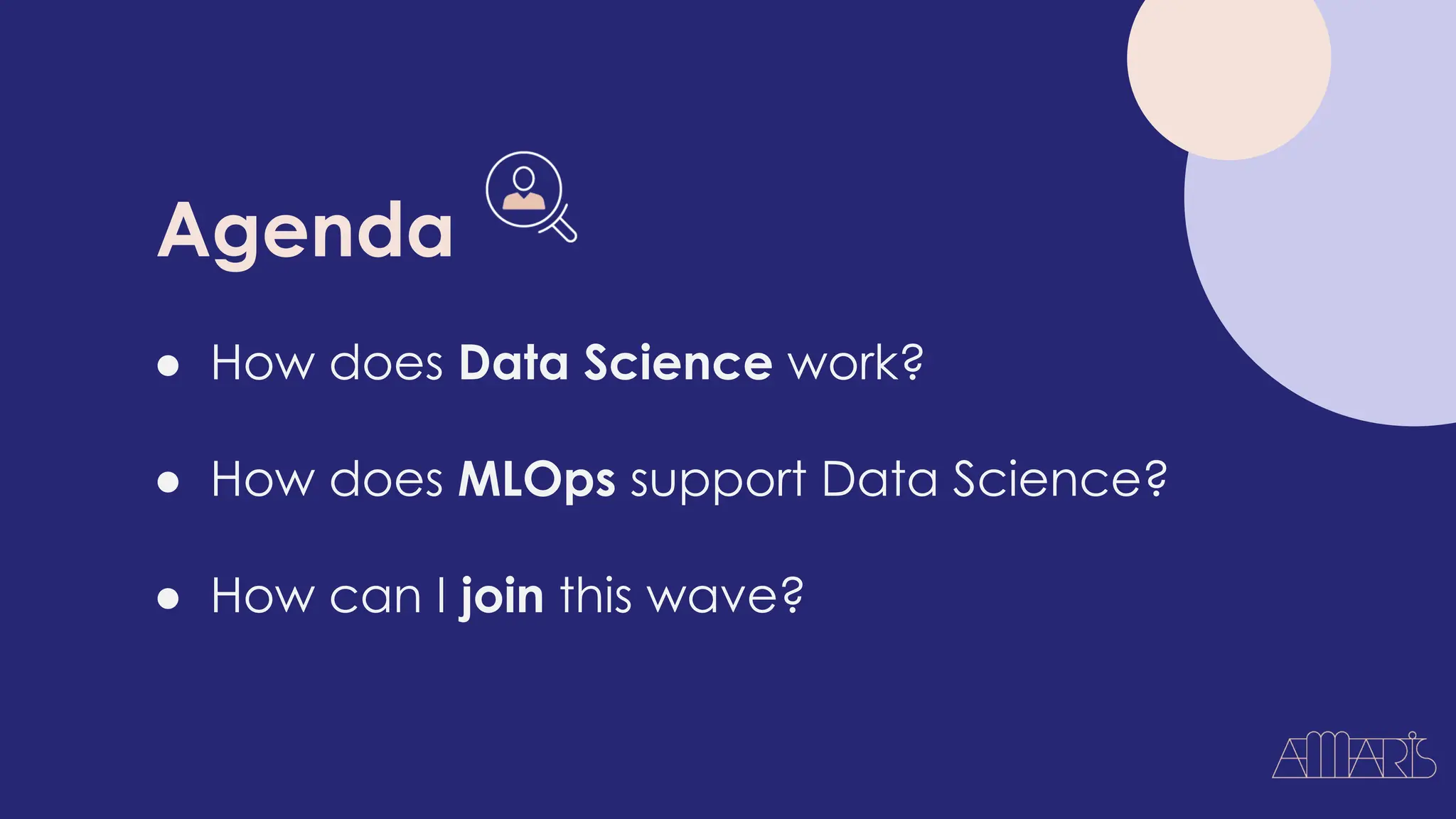 Agenda
● How does Data Science work?
● How does MLOps support Data Science?
● How can I join this wave?
 