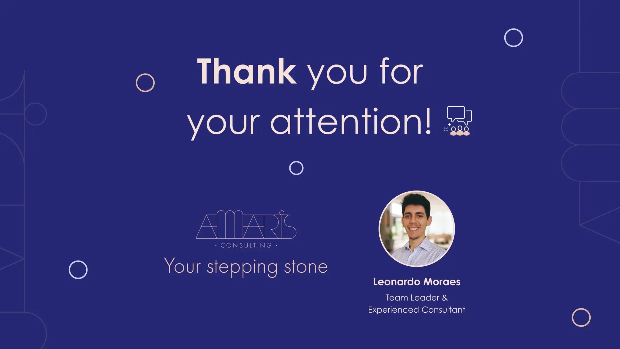 Team Leader &
Experienced Consultant
Leonardo Moraes
Thank you for
your attention!
 