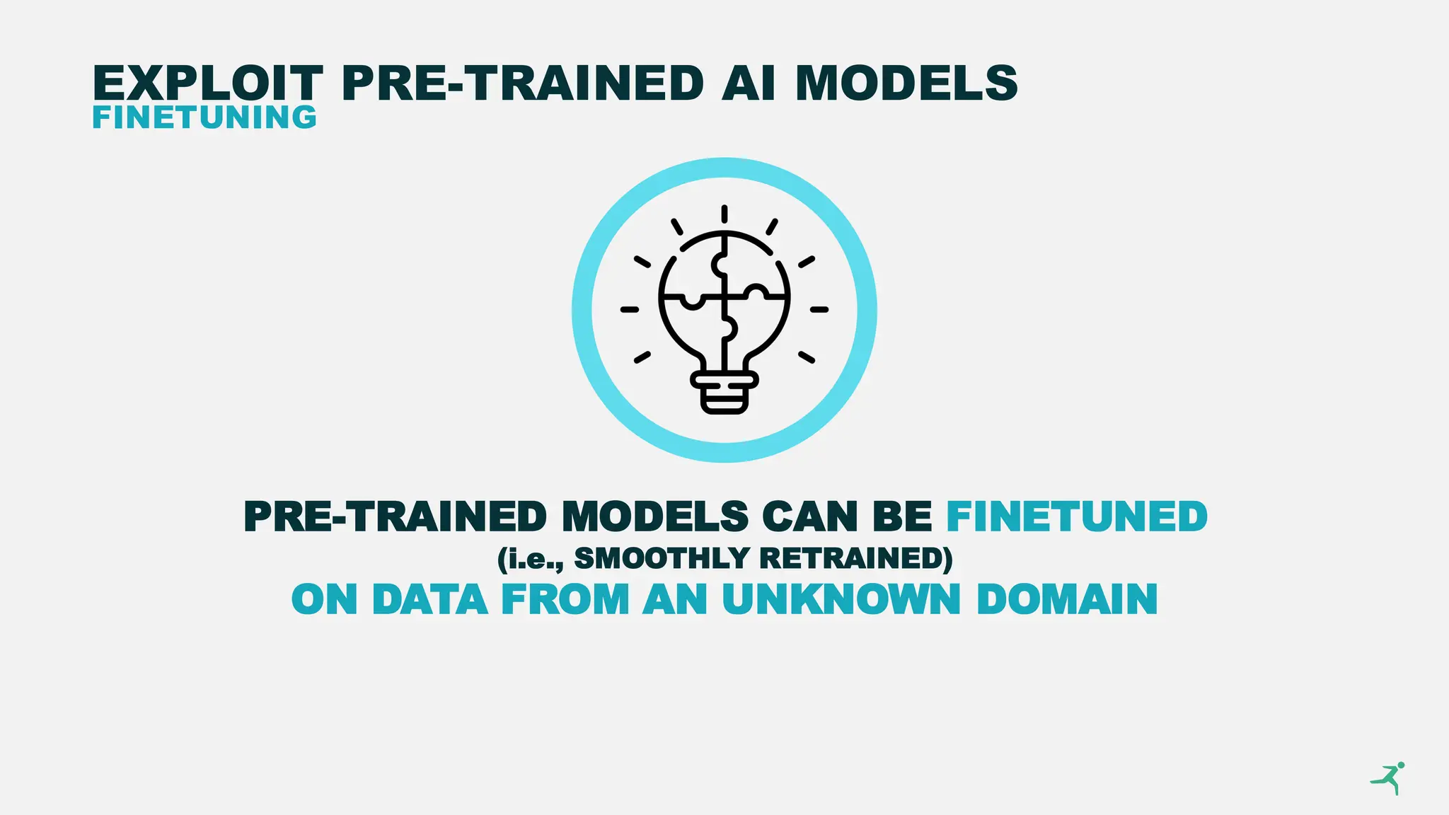 EXPLOIT PRE-TRAINED AI MODELS
FINETUNING
PRE-TRAINED MODELS CAN BE FINETUNED
(i.e., SMOOTHLY RETRAINED)
ON DATA FROM AN UNKNOWN DOMAIN
 