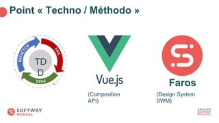 Point « Techno / Méthodo »
31
Faros
TD
D
(Composition
API)
(Design System
SWM)
 