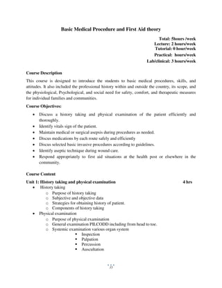 Basic Clinic Training.pdf CTEVT CURRICULUM for General Medicine (HA) | PDF
