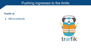 Pushing ingresses to the limits
Traefik v2
● Même protocole