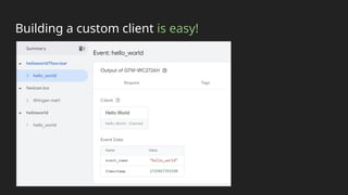 Building a custom client is easy!
 