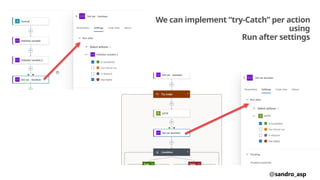 @sandro_asp
We can implement “try-Catch” per action
using
Run after settings
 
