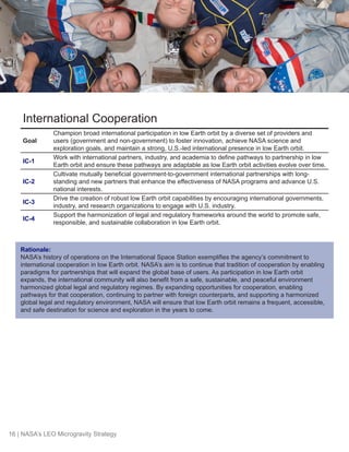 NASA LOW EARTH ORBIT MICROGRAVITY STRATEGY | PDF