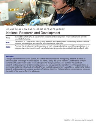 NASA LOW EARTH ORBIT MICROGRAVITY STRATEGY | PDF