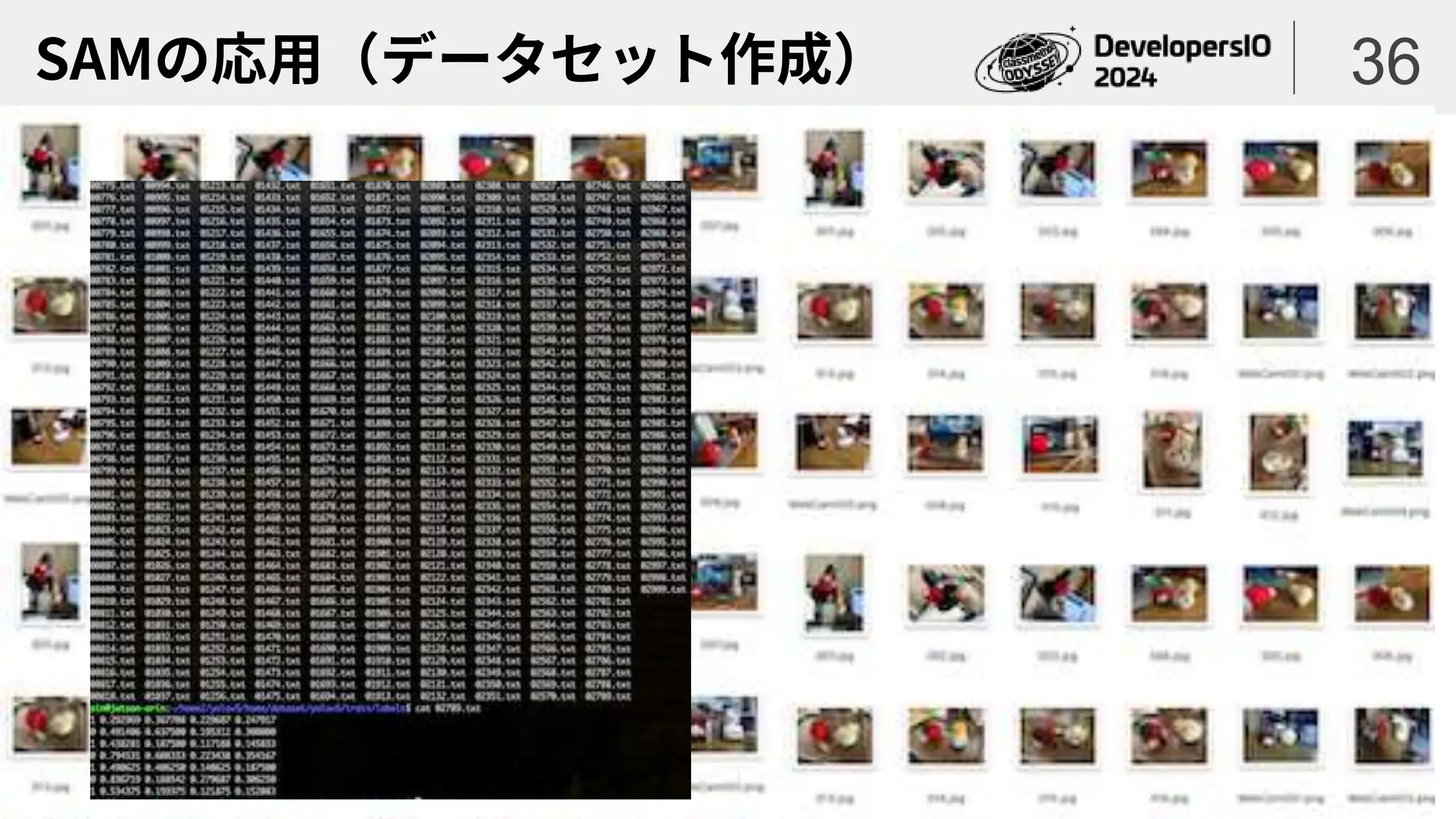 SAMの応用（データセット作成） 36
 