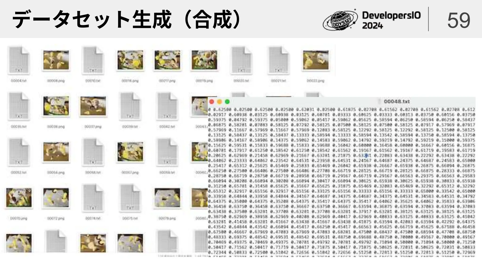 データセット生成（合成） 59
 