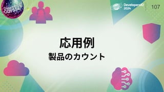 応用例
製品のカウント
107
 