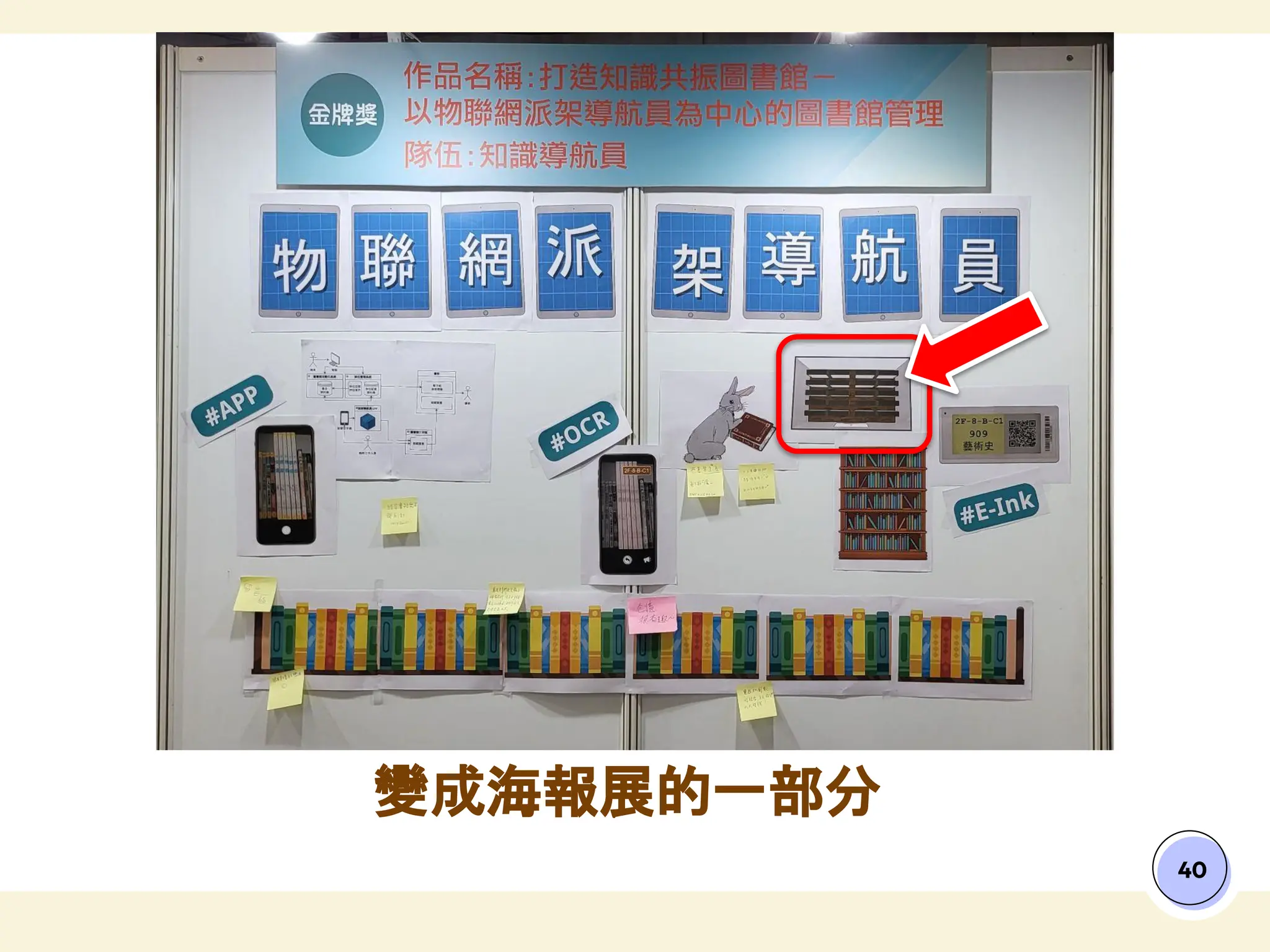 40
變成海報展的一部分
 