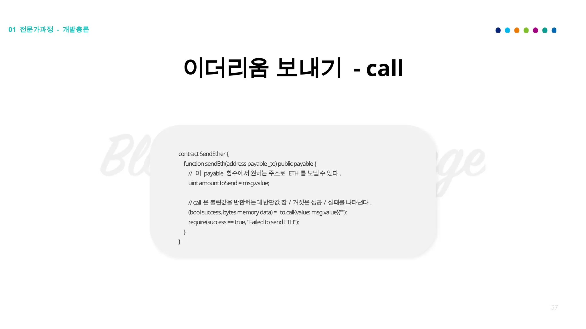 2024 인천 블록체인 칼리지 전문가과정 강의자료 - EVM 이론, 솔리디티 기본 문법 | PPTX