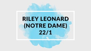 RILEY LEONARD
(NOTRE DAME)
22/1
 