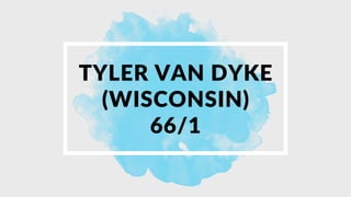 TYLER VAN DYKE
(WISCONSIN)
66/1
 