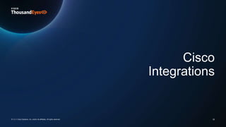 Cisco
Integrations
32
© 2024 Cisco Systems, Inc. and/or its affiliates. All rights reserved.
 