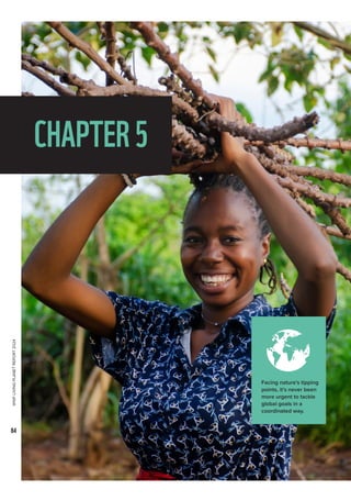 WWF
LIVING
PLANET
REPORT
2024
84
CHAPTER5
Facing nature’s tipping
points, it’s never been
more urgent to tackle
global goals in a
coordinated way.
 