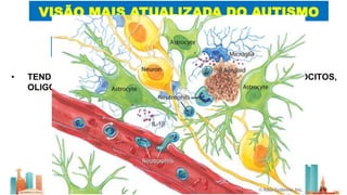26
VISÃO MAIS ATUALIZADA DO AUTISMO
DISTÚRBIO IMUNO-BIOENERGÉTICO
• TENDÊNCIA A NEUROINFLAMAÇÃO – CÉLULAS DA GLIA, ASTRÓCITOS,
OLIGODENDRÓCITOS
 
