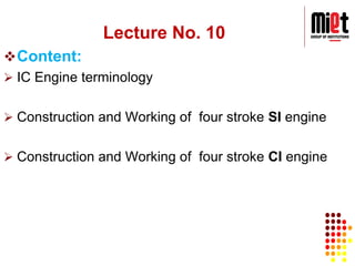 Mechanical Engineering IC engine and SI engine.pdf
