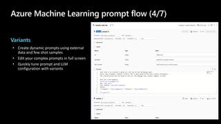 LLMOps with Azure Machine Learning prompt flow | PPT