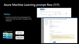LLMOps with Azure Machine Learning prompt flow | PPT