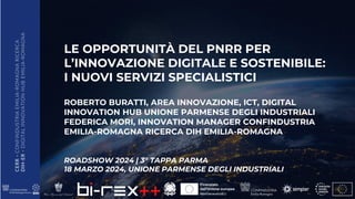 CERR
-
CONFINDUSTRIA
EMILIA
-ROMAGNA
RICERCA
DIH-ER
-
DIGITAL
INNOVATION
HUB
EMILIA-ROMAGNA
LE OPPORTUNITÀ DEL PNRR PER
L’...